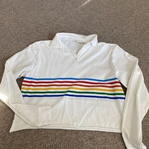 John Galt cropped long sleeve polo
